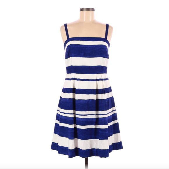 Blue and White Cocktail Summer Dress - Picture 1 of 2